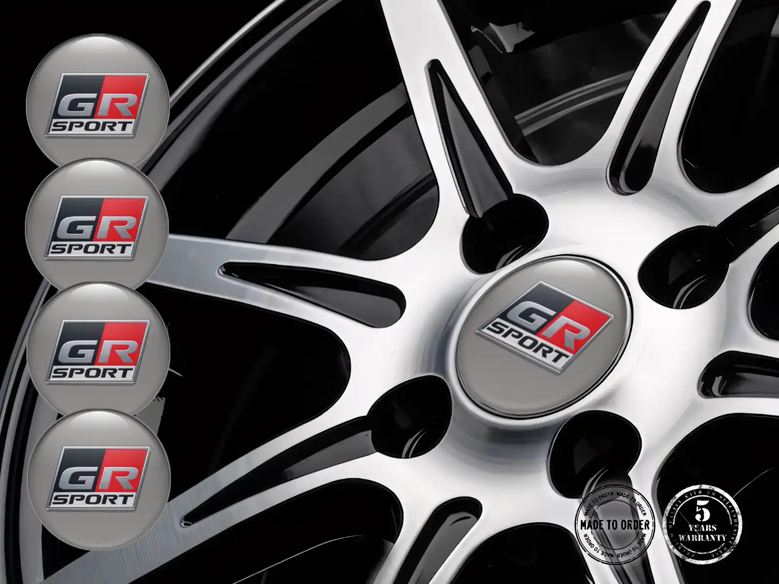 Toyota Radaufkleber Logo Harzgewölbtes Design